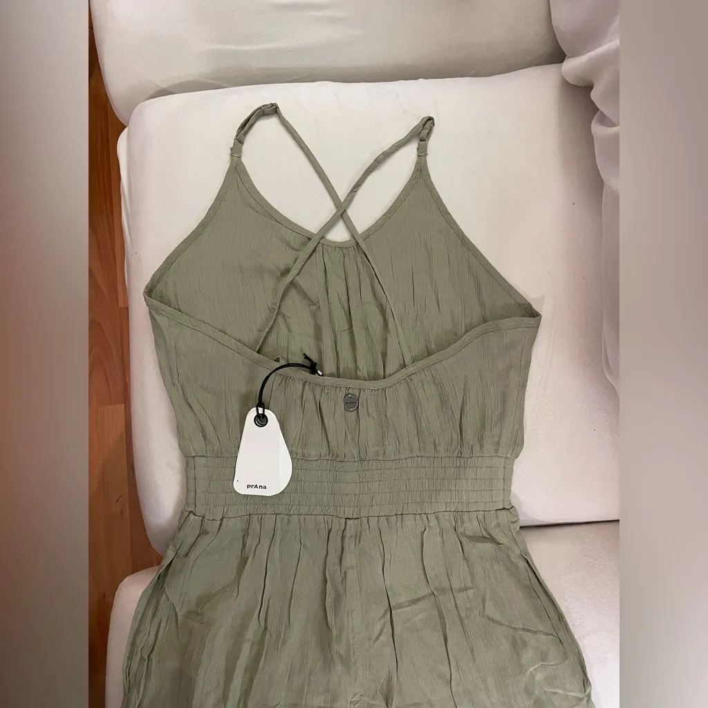 Prana NWT Fernie Wide Leg Jumpsuit in Olive Green Sweet Agave Lightweight Size S - Image 5