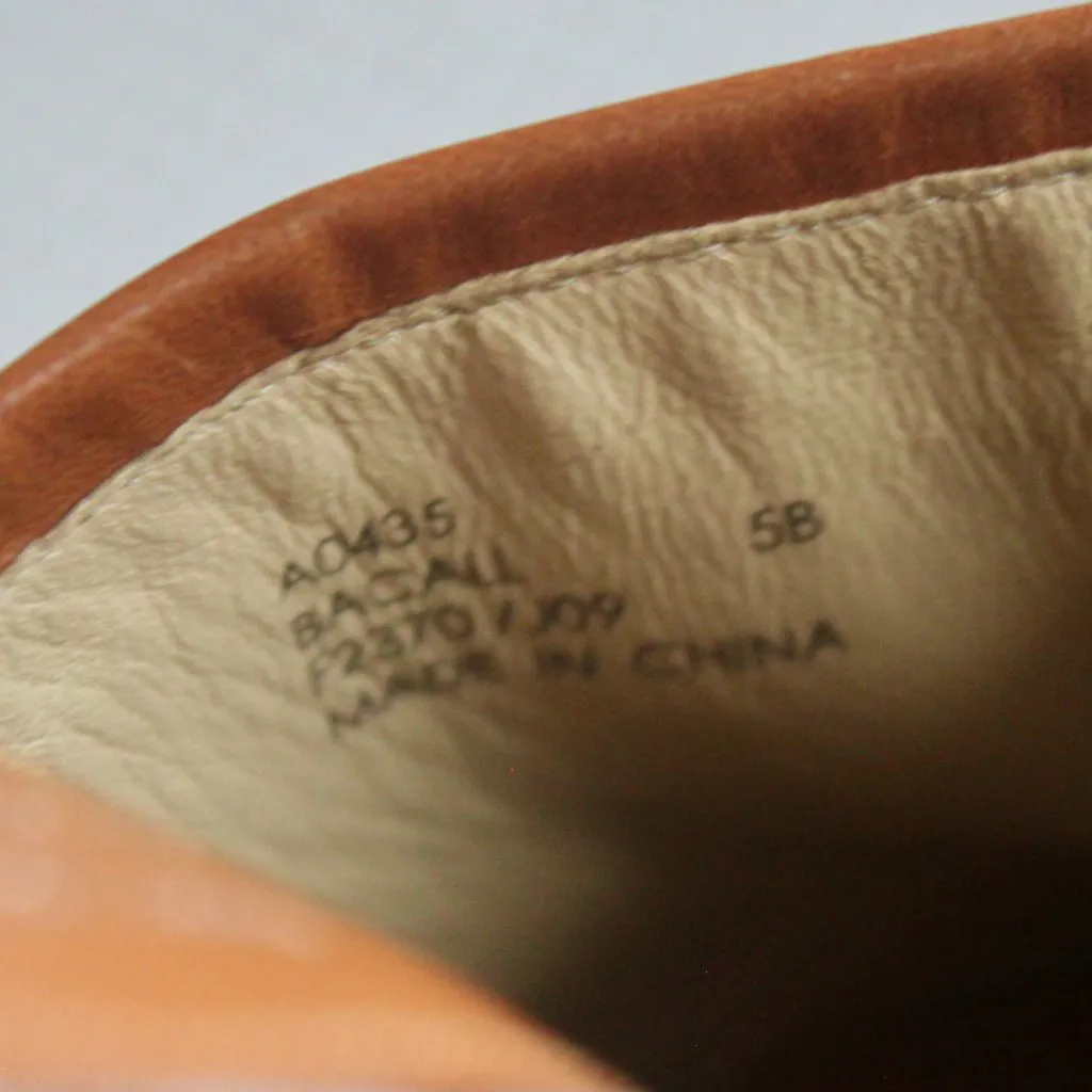 Vintage Coach Blue Signature Logo Bacall Wood Leather Clog Mule Heels Shoes 5B - Image 12