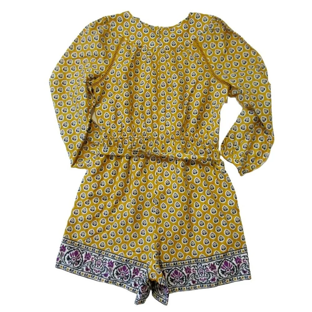 NWT J.Crew Point Sur Summer Paisley Romper in Sweet Violet Mustard Floral 6 - Image 5