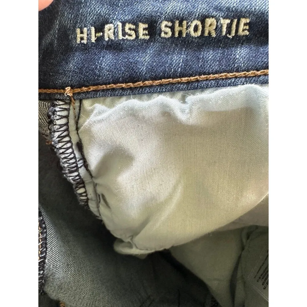 American Eagle Next Level Stretch Hi-Rise Distressed Raw Edge Folded Hem Shortie - Image 5