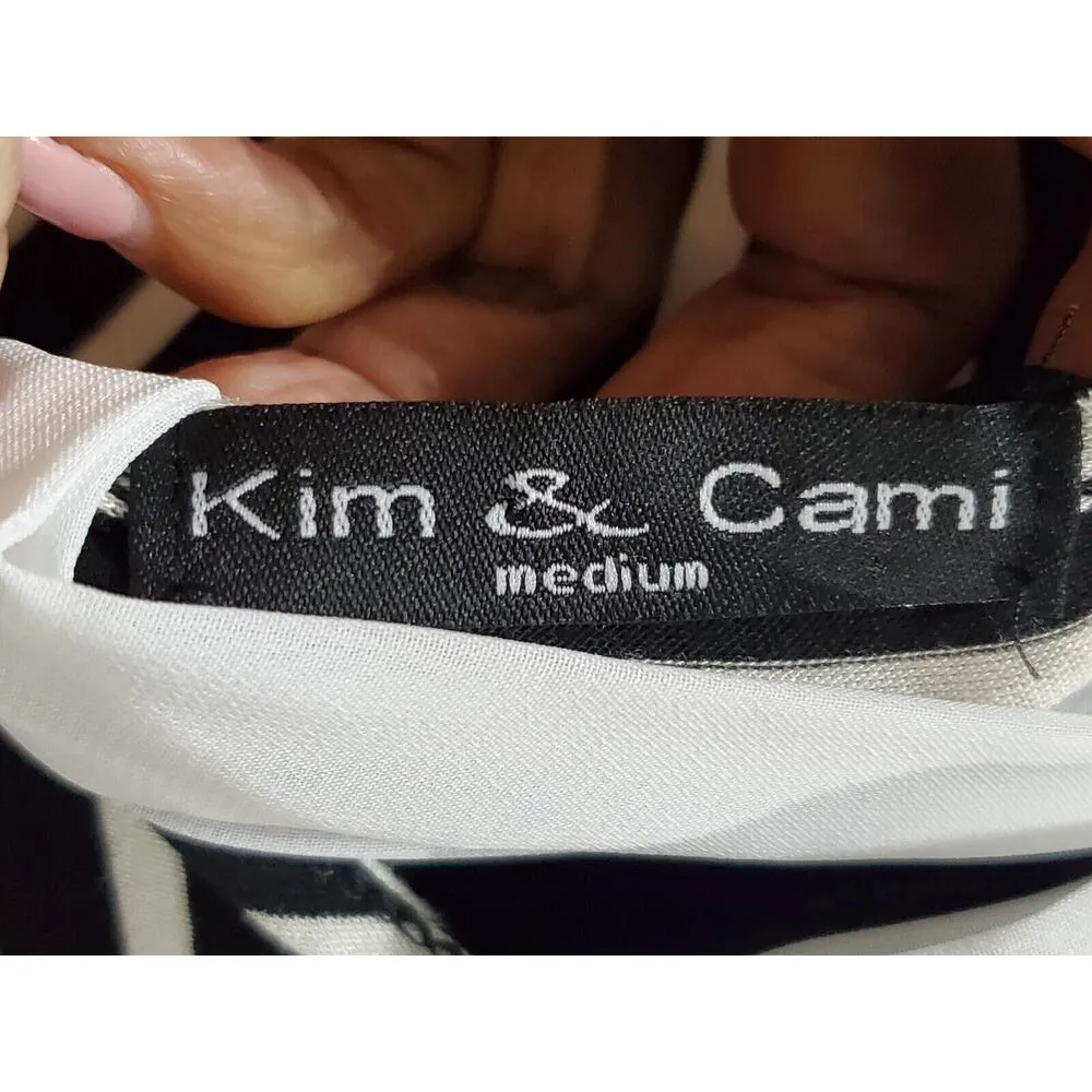 Kim & Cami Women's Black Polyester Round Neck Short Sleeve Casual Top Blouse M - Image 8