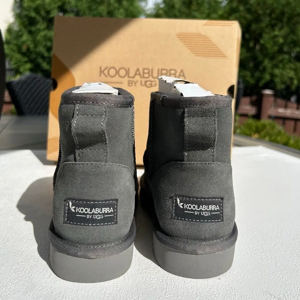 Koolaburra by UGG Short Gray Suede Boots Size 5 Women’s Shearling Lined with Box - Image 2