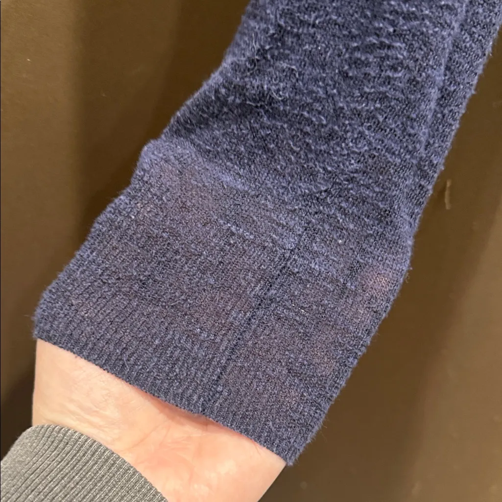 Willi Smith Navy Button-Up Cardigan Size Large - Image 4