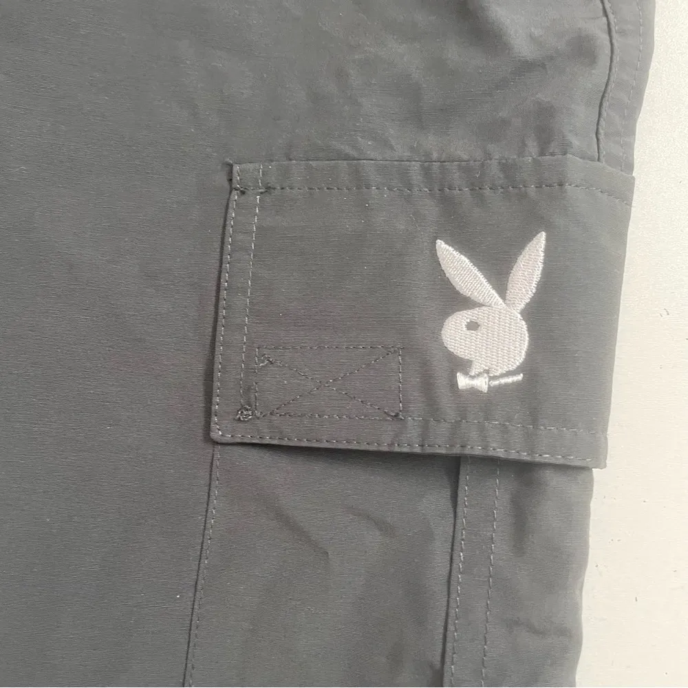 Playboy  Cargo Pants Bunny Pockets Lightweight Streetwear Gorpcore Black - Image 3