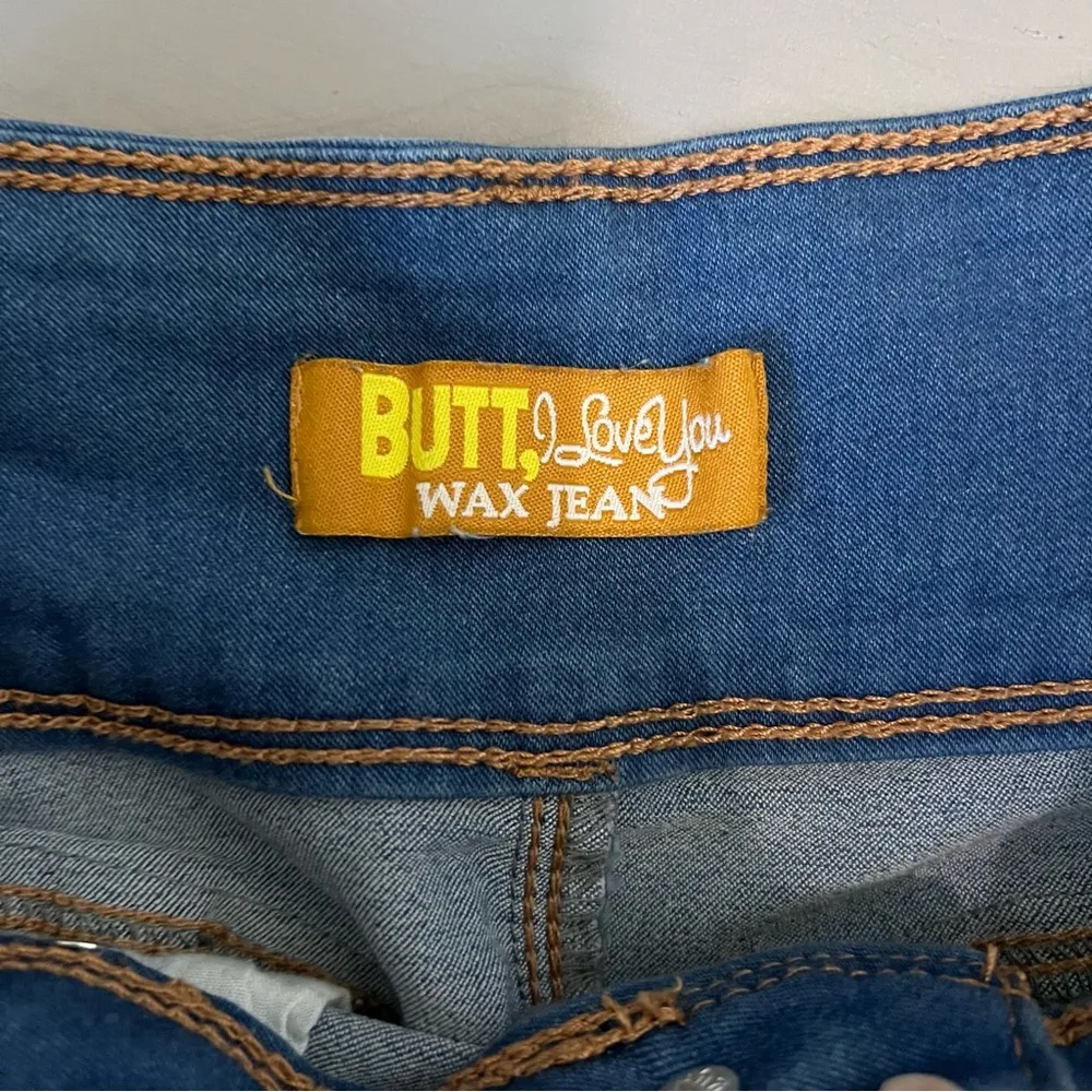 s high waisted button fly denim shorts size xs - Image 5