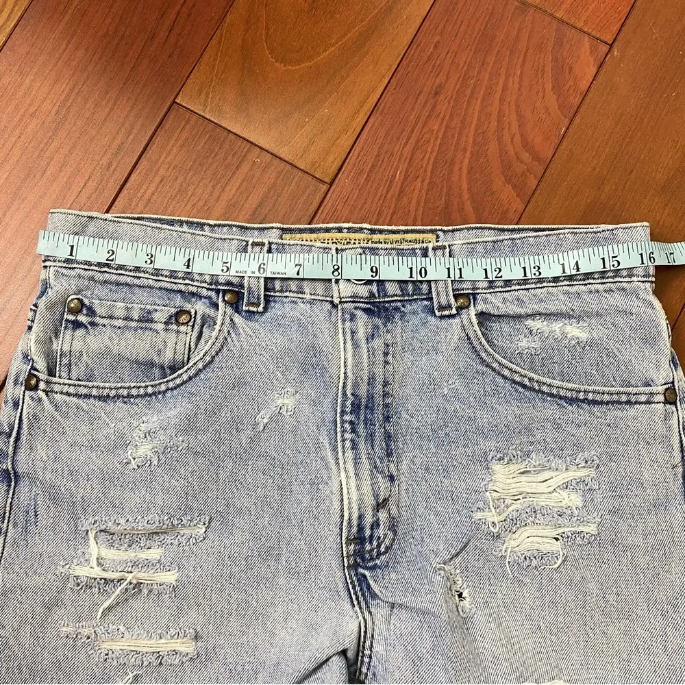 Levi's Vintage Silver Tab Distressed Denim Shorts - Image 8