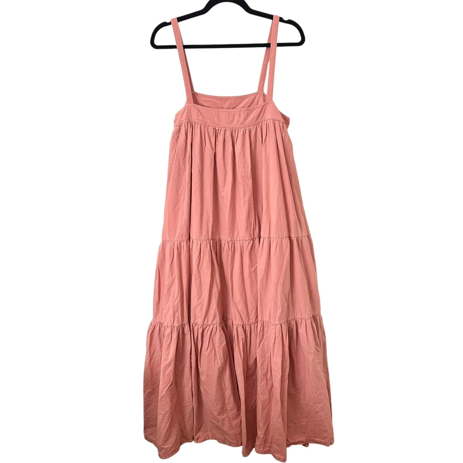 ARAMINTA JAMES Sunset Tiered Midi‎ Dress Light Pink Small - Image 4