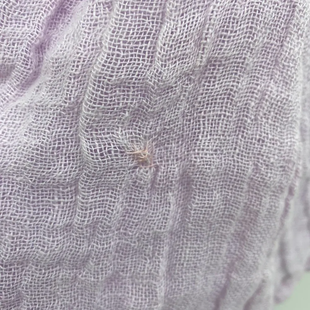 Free People Linen Tunic Tank Mini Dress Keyhole Neckline Lavender Lilac Womens M - Image 8