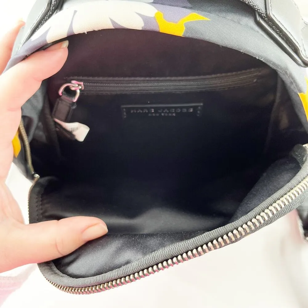 Marc Jacobs Nylon Varsity Pom Pom Backpack Blue Yellow - Image 11