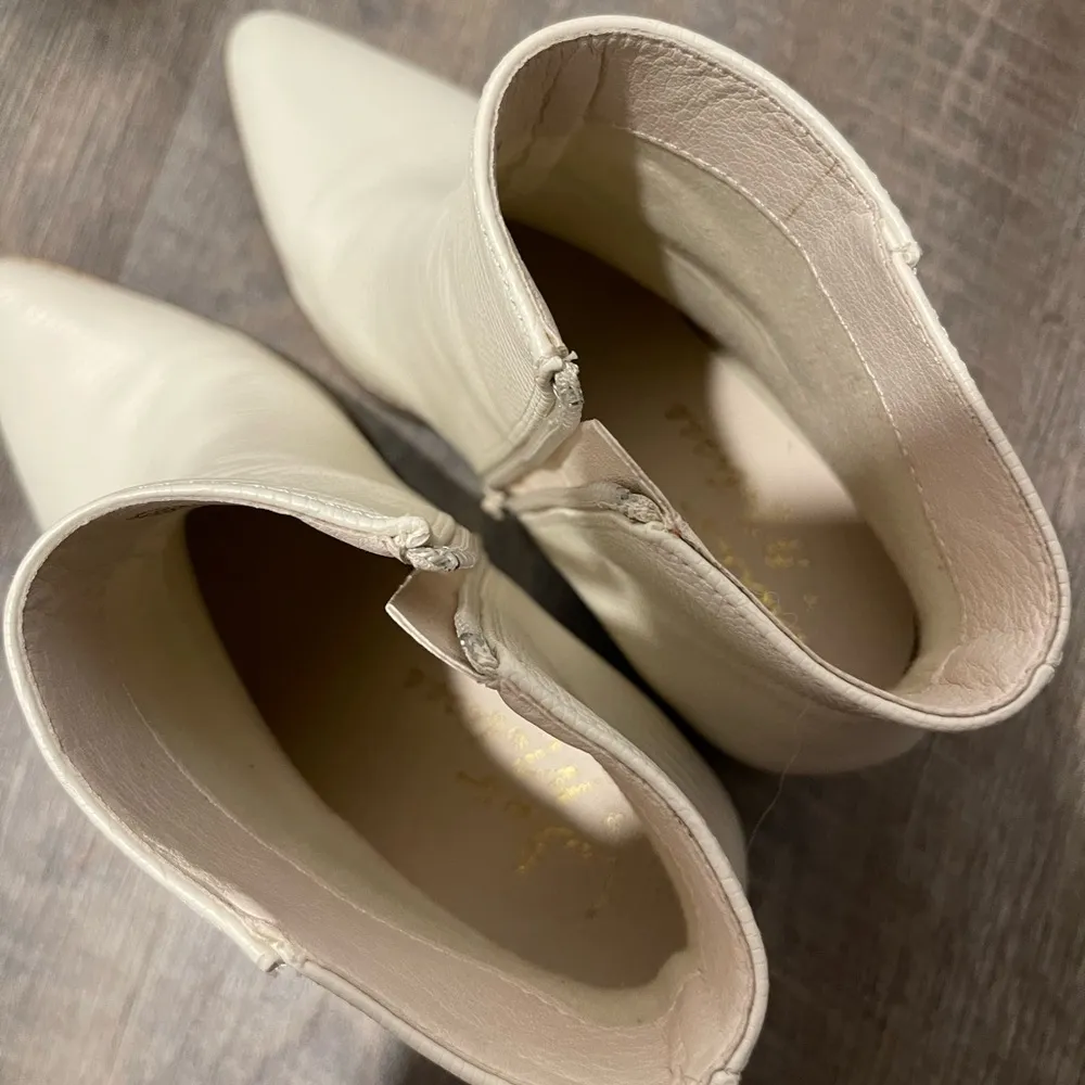 Lulus Lulu’s Spirit Ivory Snake Pointed Toe Ankle Booties - Image 8