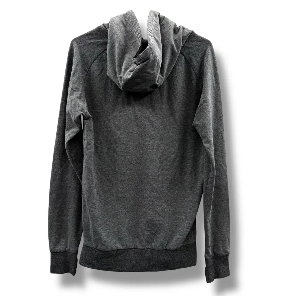 Gymshark Heather Gray Long Sleeve Thumbholes Pullover Hoodie Sz M - Image 2