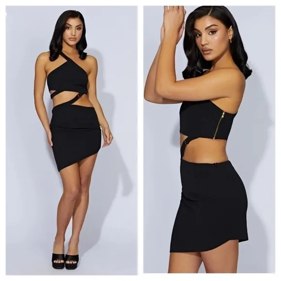 Meshki  ORIANE
E-Hook Mini Dress - Black, New with Tags - Image 2