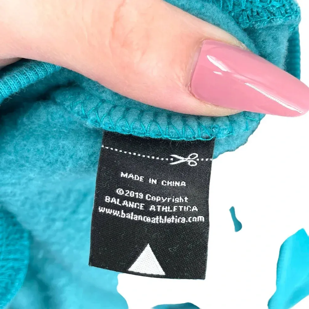 Balance‎ Athletica The Essence Cropped Sweatshirt Marine Teal Size Medium - Image 9