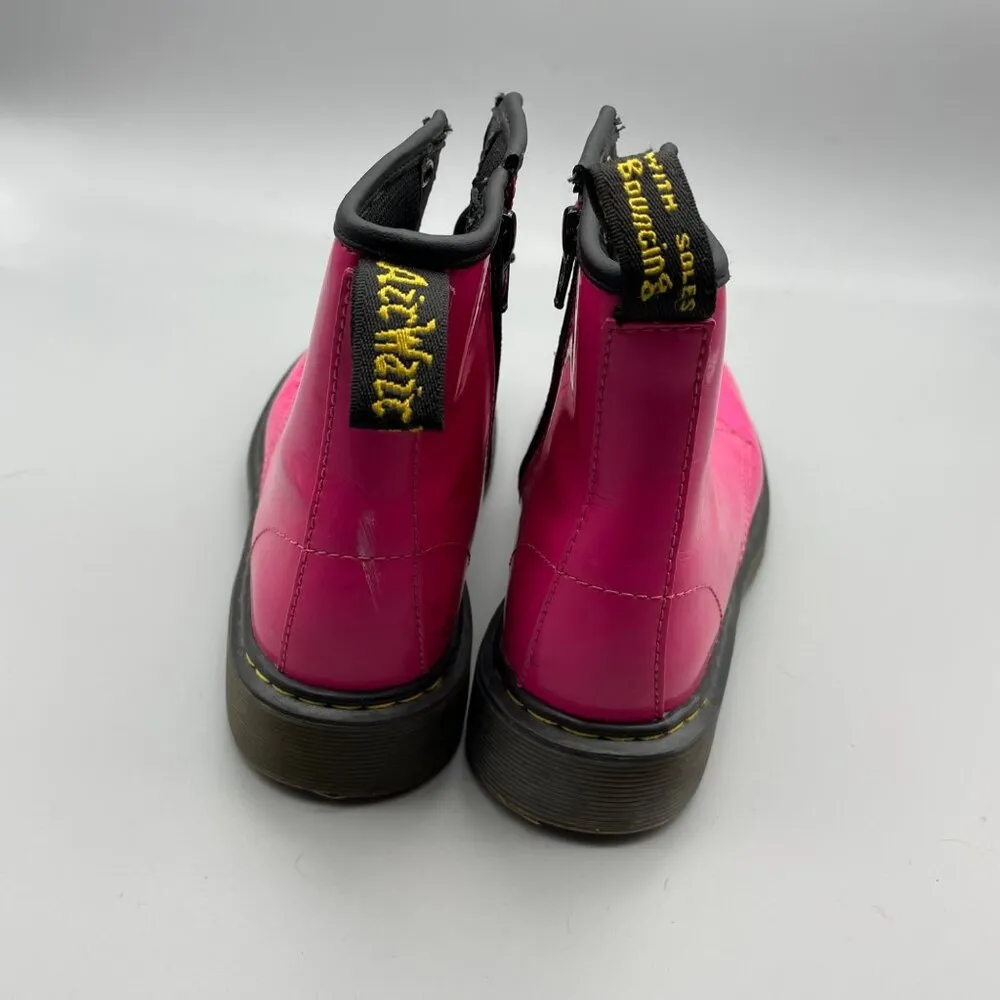 Doc Martens UK 3 US Women's 5 Hot Pink 8 Eye Side Zip Combat Boots Delaney Girls - Image 3