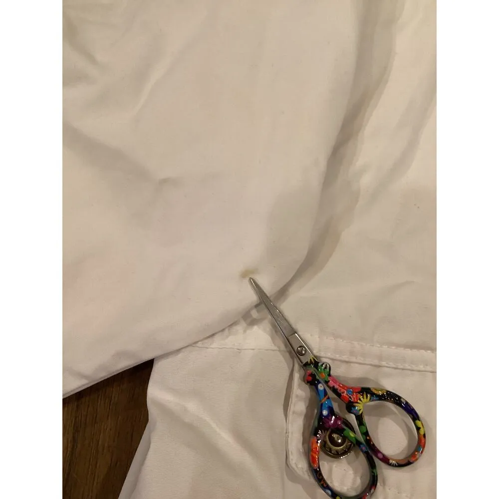 Vintage Current Seen White Gold Button Jacket Nautical windbreaker Bomber 1X - Image 11