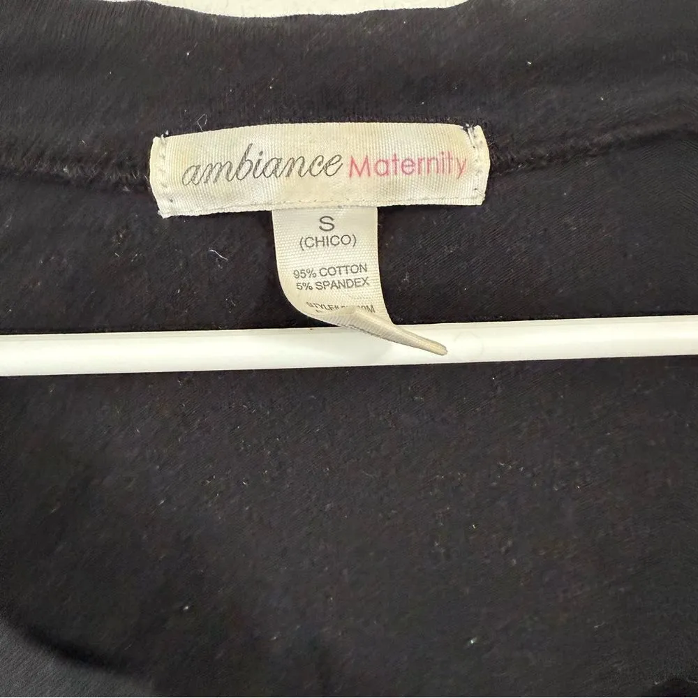 Ambiance Black‎ Fitted Long Sleeve Blouse Black Size undefined - Image 3