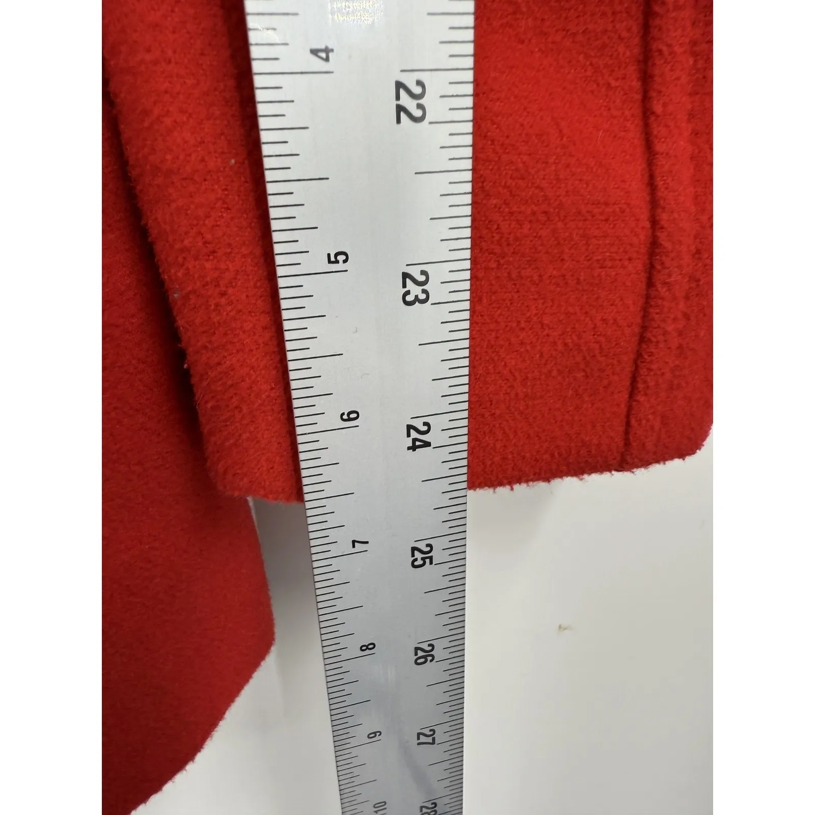 BCBGMAXAZRIA Coat Womens Small Red Belted Double Breasted Peacoat Jacket - Image 11