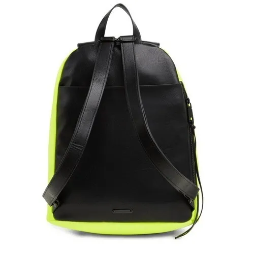 Rebecca‎ Minkoff Julian Jumbo Zipped Nylon Backpack, Designer Neon Yellow, NWT - Image 8