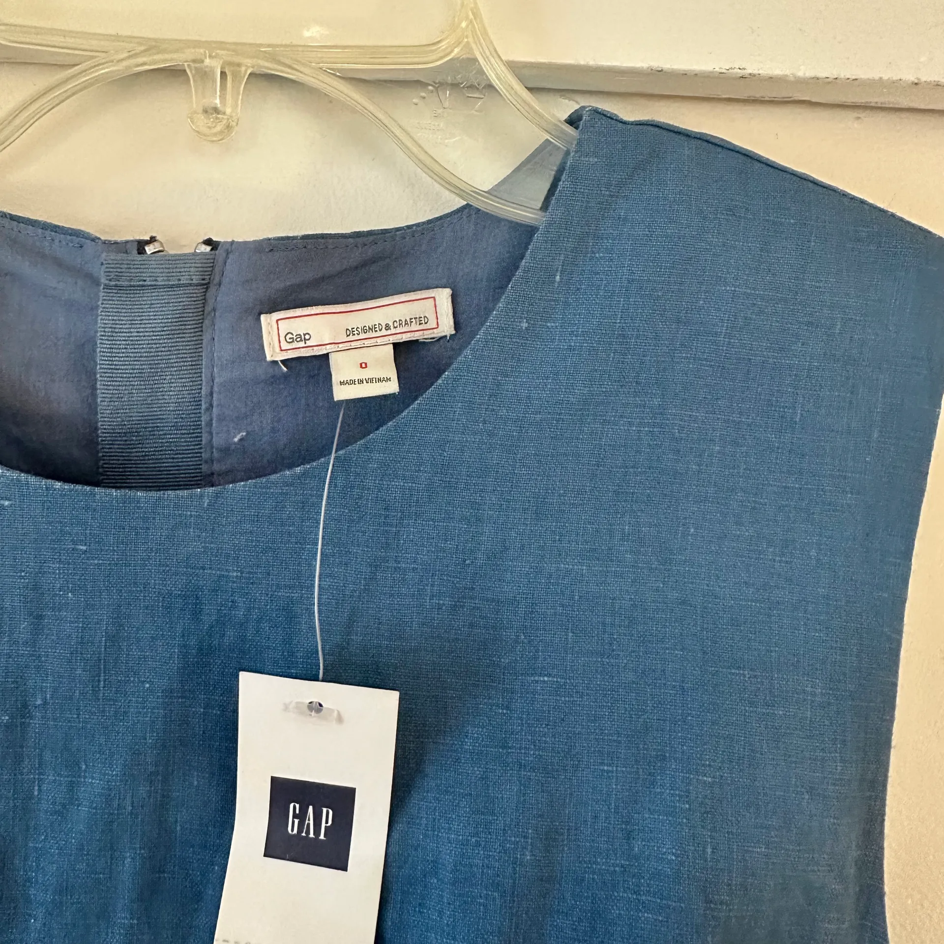 NWT  Blue Linen Mini Dress - Image 3