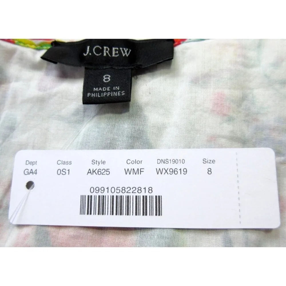 NWT J.Crew Ruffle-front Maxi in Ratti Island Botanical Print Cotton Dress 8 - Image 6