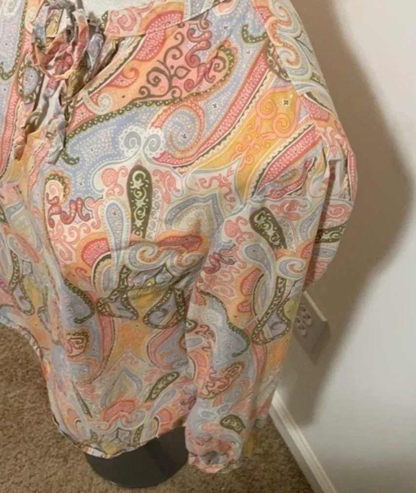 Tommie Hilfiger long sleeve tunic blouse Sz small - Image 4