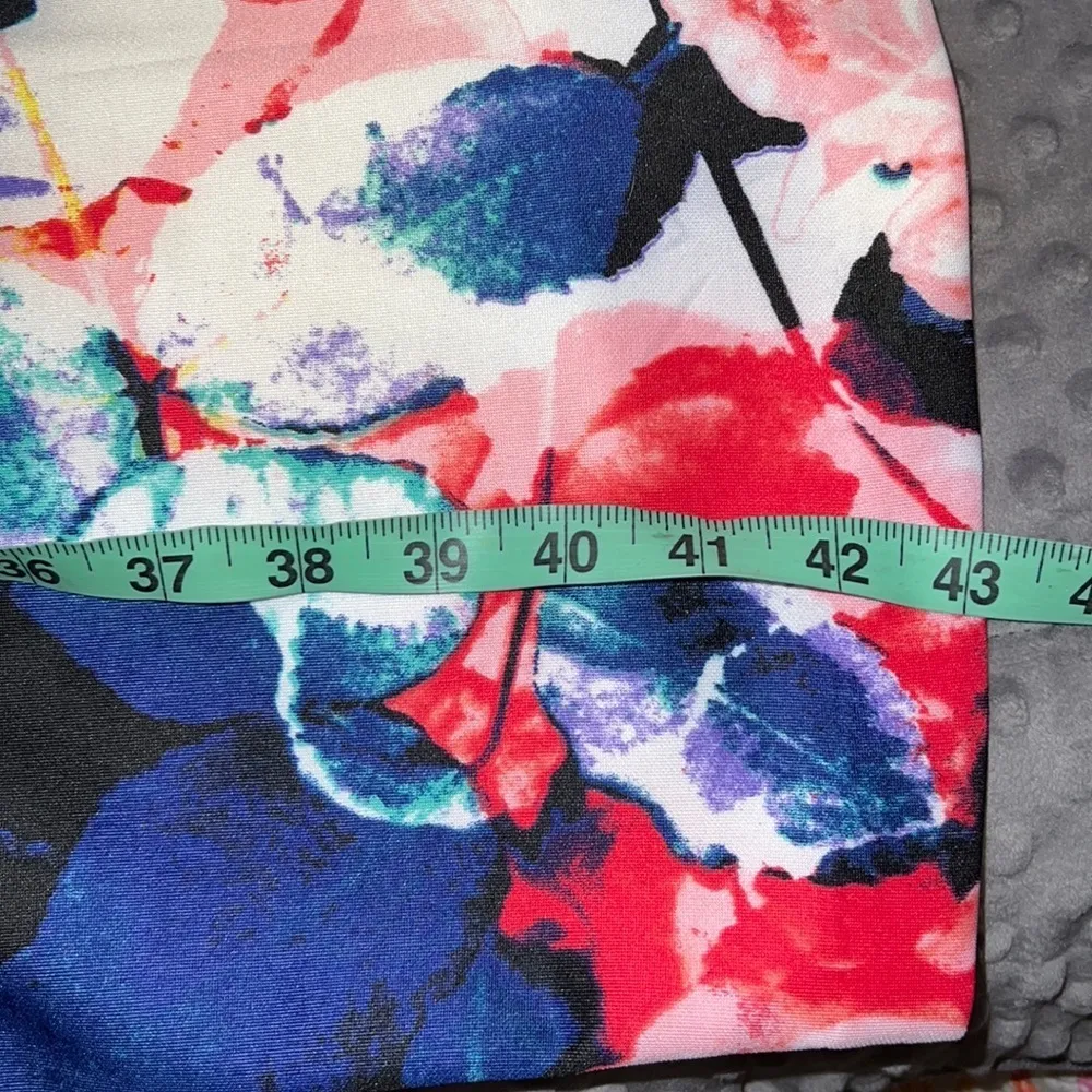 BISOU BISOU womens plus size 14 deep v-neck dress floral print zip back new NWT - Image 6