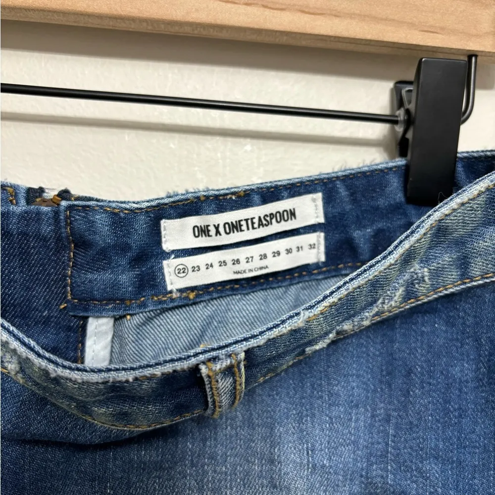 NWT One x One Teaspoon Cult Mini Free Love Denim Skirt - Size 22 - Image 8