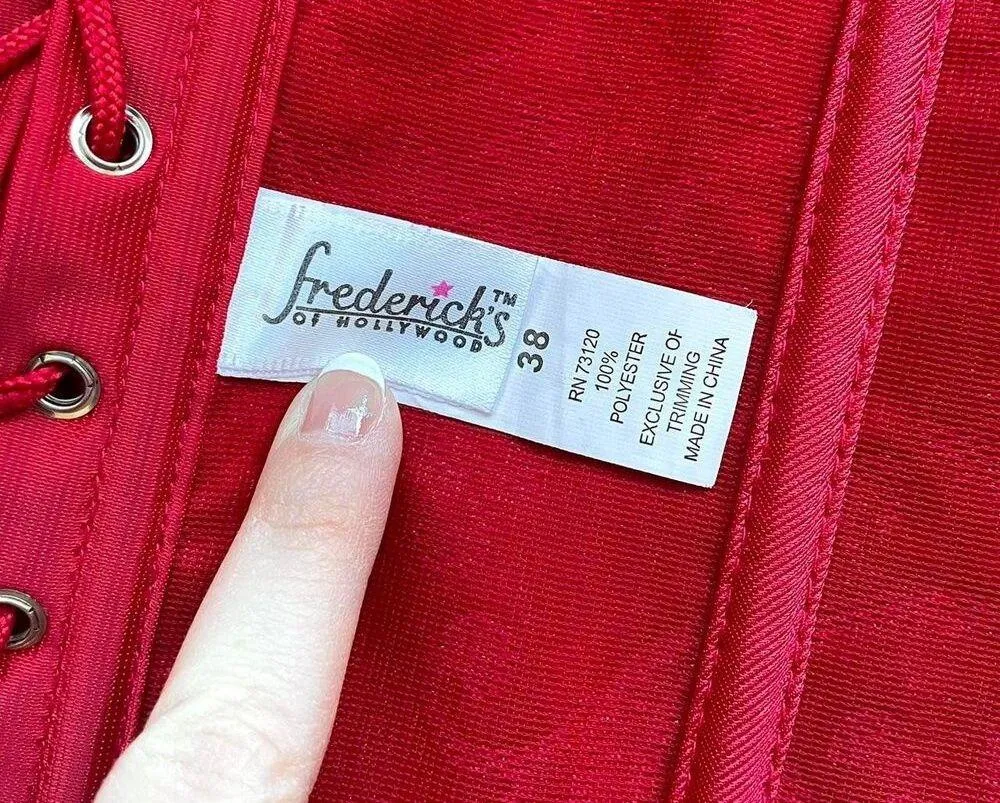Frederick’s of Hollywood Red Corset Top M - Image 7