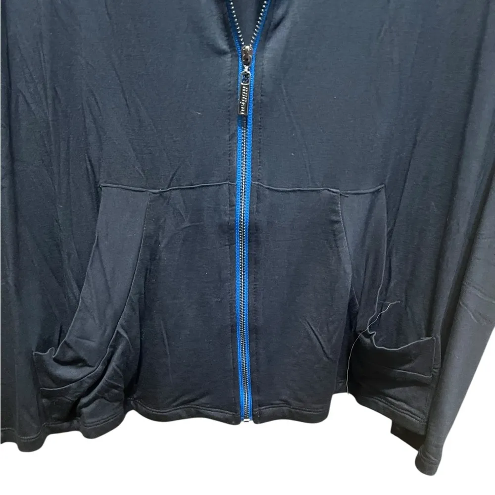 Twiggy London Black Iconic Love zip up Hooded Top Size Medium - Image 8