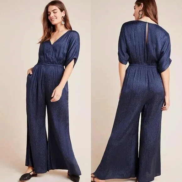Maeve by Anthropologie Midnight Blue Jumpsuit NWT - Image 2