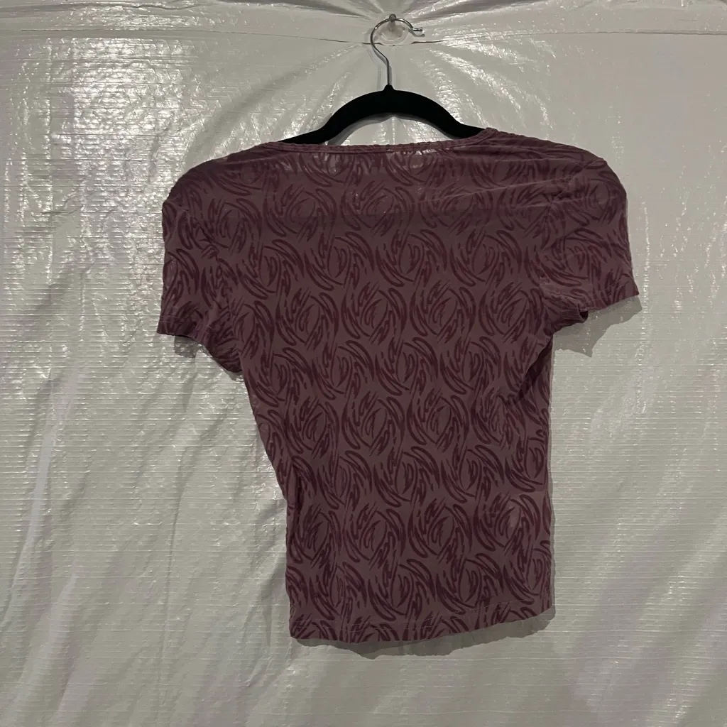 I.AM.GIA Purple Mesh Short Sleeve T-Shirt Size Small - Image 4