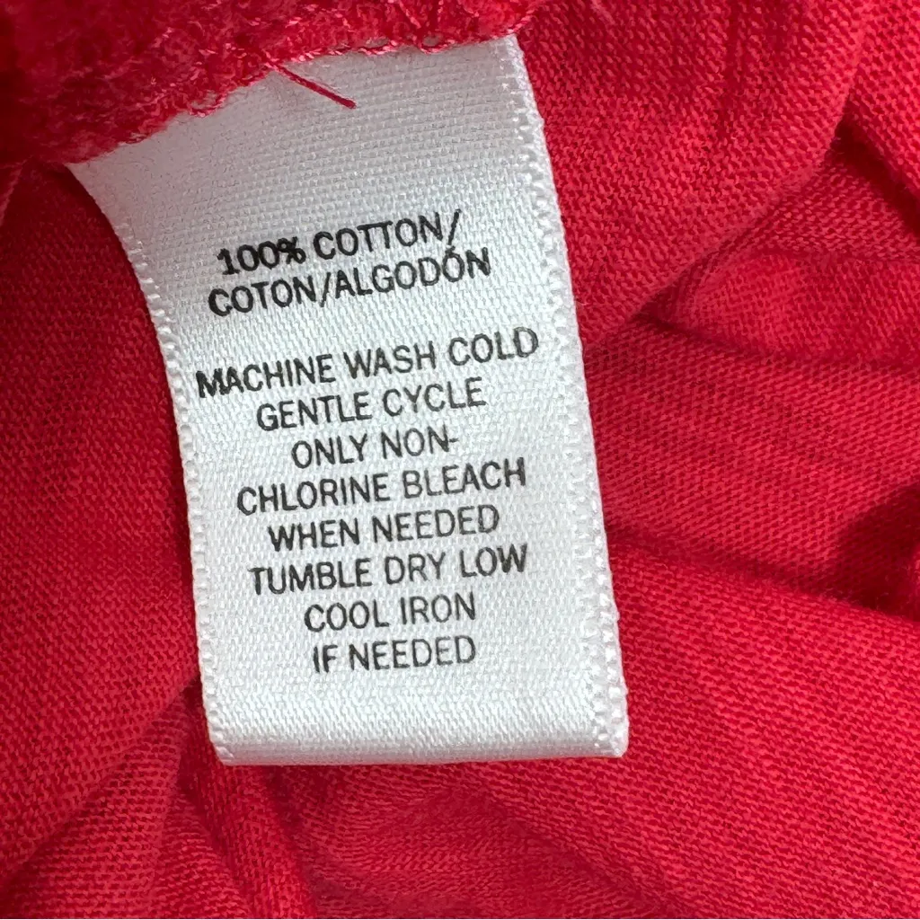 Loft Crochet Lace Trim Tank Top Shirt‎ Coral Red XS - Image 10