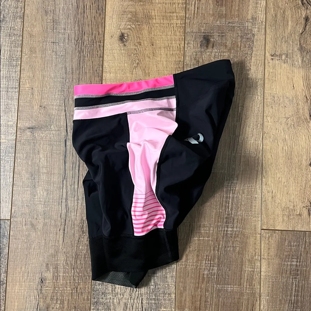 PEARL IZUMI Elite Pursuit Bike Spandex Shorts Black Pink Size Medium - Image 9