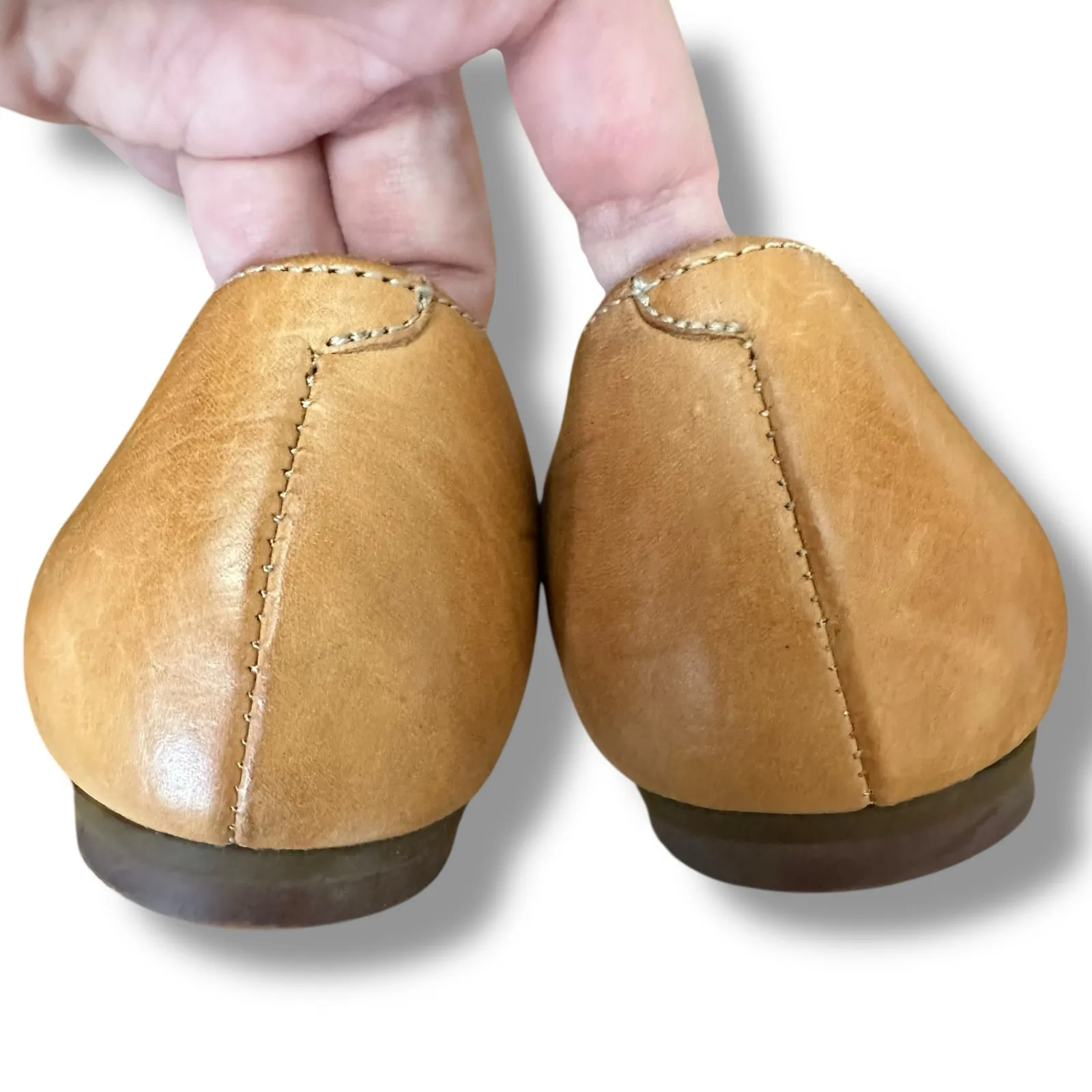 LaTigo Mollee Yellow Leather D’Orsay Flat Sandals Women’s 8 Open Toe - Image 8