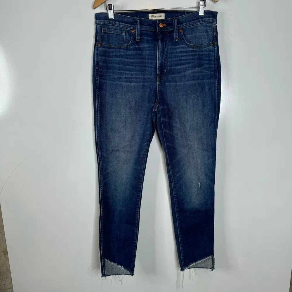 Madewell 10" High-Rise Skinny Jeans:‎ Cutout Tulip Hem Edition Size 32 Tall - Image 5