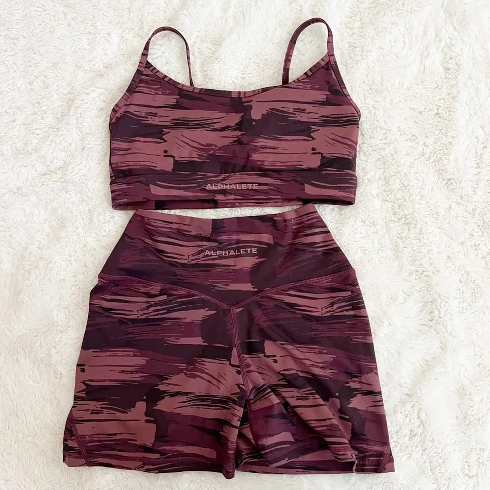 Burgundy Surface Limitless Bra & Surface Power Short - Image 3