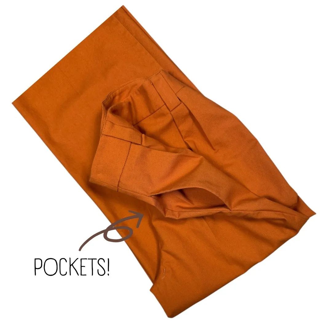 Commense Orange Vest + Pants Set Cotton Linen Two Piece‎ Set Womens XS NWT - Image 4
