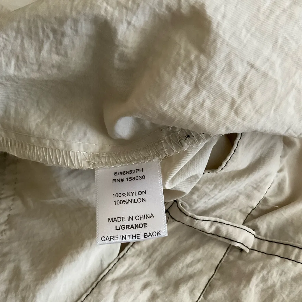 Love Tree  Parachute Pants Size Large Cream - Image 4