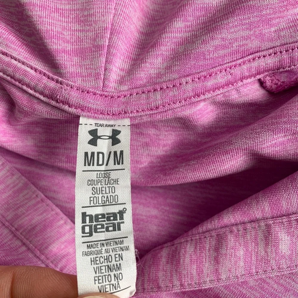 Under Armour heatgear purple long sleeve hooded t-shirt Medium - Image 4