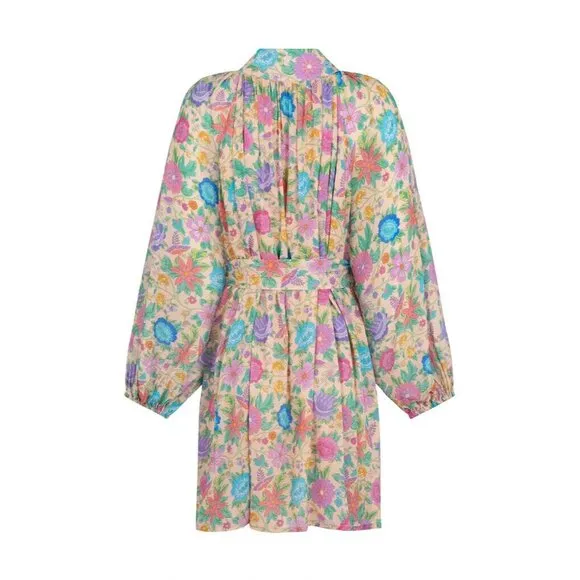 NEW SPELL & the Gypsy Collective Mossy High Neck Mini in Spring Garden Dress XXL Pink - Image 2