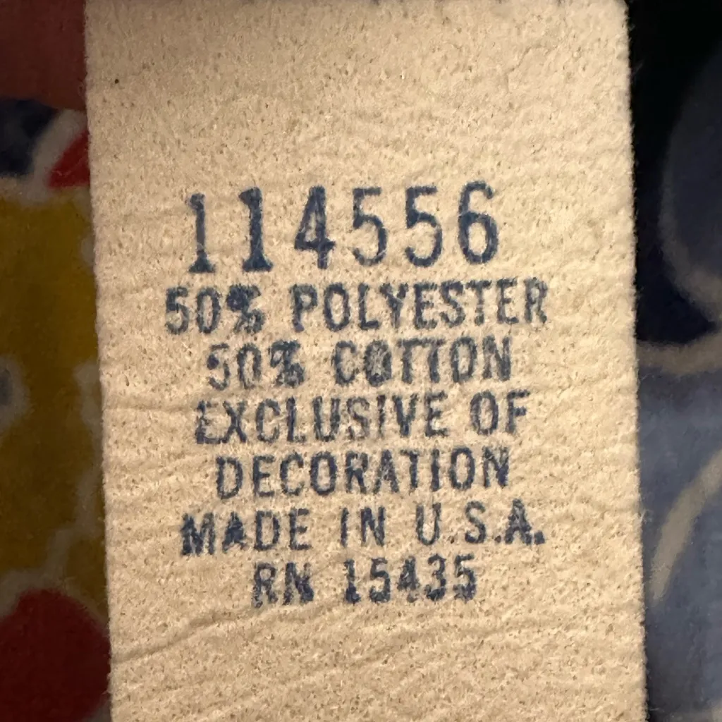 Vintage Smocked Cotton Floral Sun Dress Sz L Blue Size L - Image 6