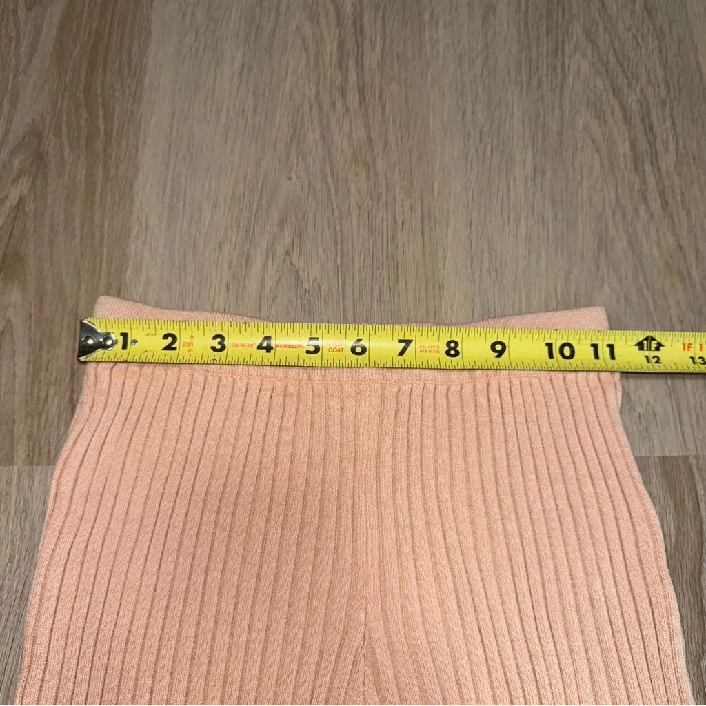 Naked Wardrobe Pink Ribbed Flare Pants - Size Small - Image 5