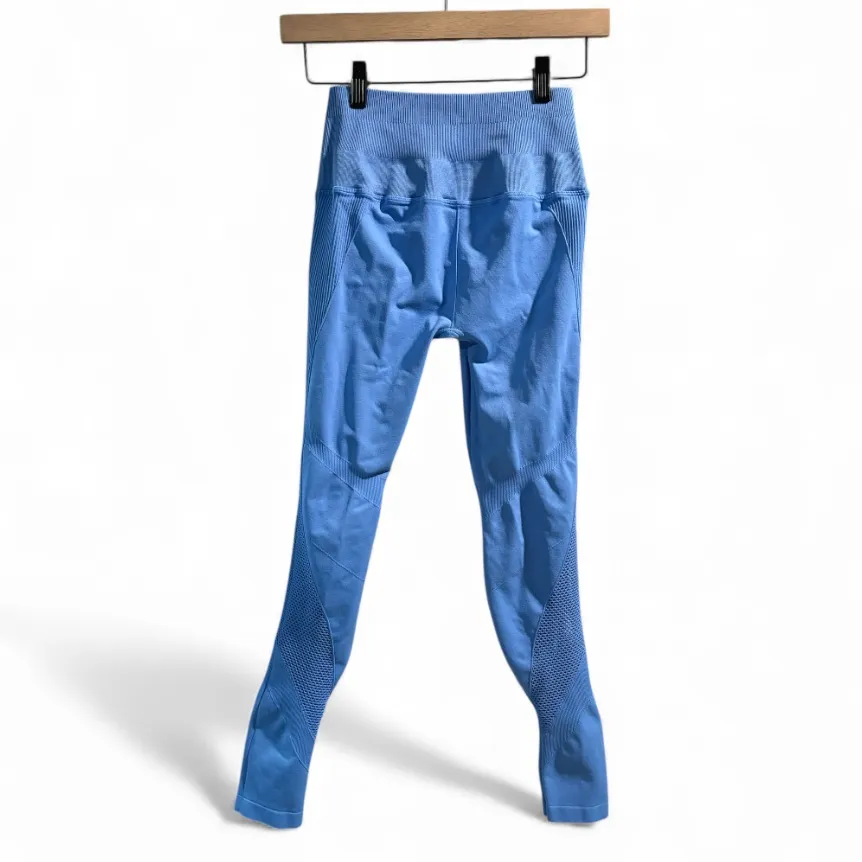 NUX Blue Compression Link Up Mesh Panel Leggings - Image 2