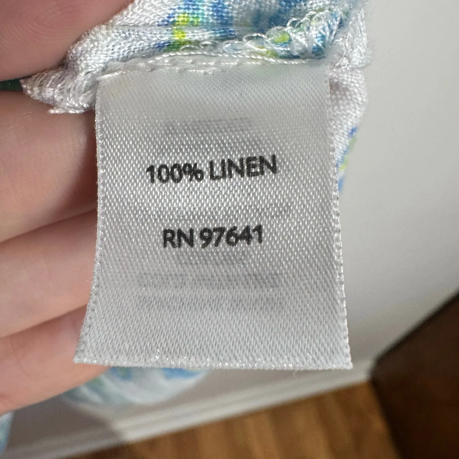 J.Jill Love Linen Coastal Button Up Top Women XL White Blue Paisley Preppy Beach - Image 7