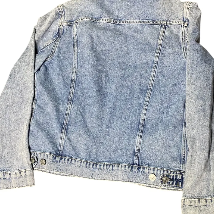 ALLSAINTS
Distressed Light Wash Denim Jean
Trucker Jacket Medium Unisex - Image 9