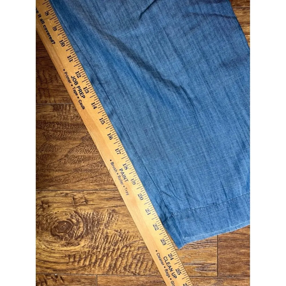 Chico’s Tencel Pull On Crop Pants Size 0.5 ( 6 ) Blue Chambray Lightweight - Image 6
