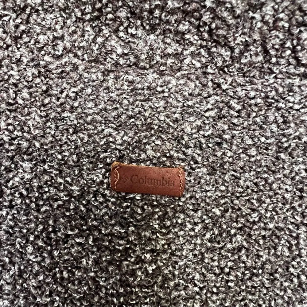 Womens Columbia Sweater Mock Turtleneck Button Shoulder Chocolate Brown Large - Image 5