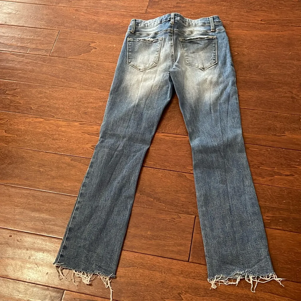 Distressed Blue Ankle Jeans - Image 2