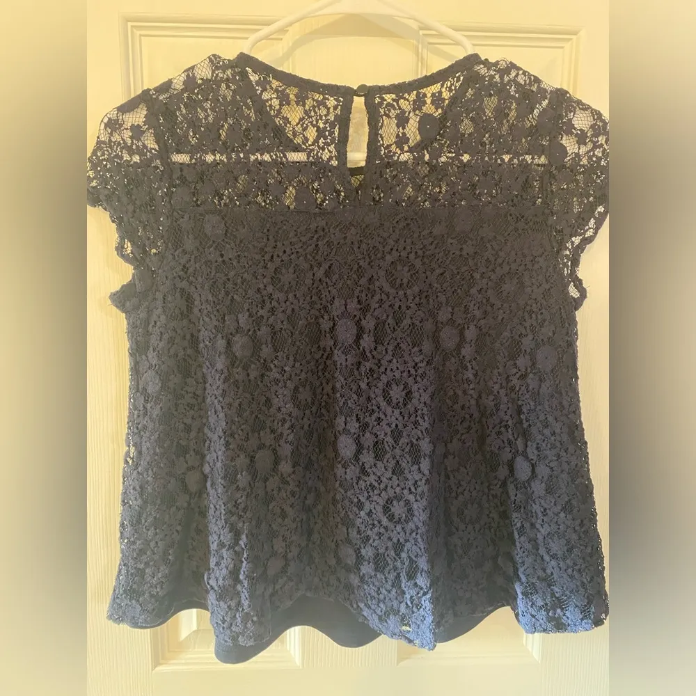 Monteau Navy Lace Top - Image 5