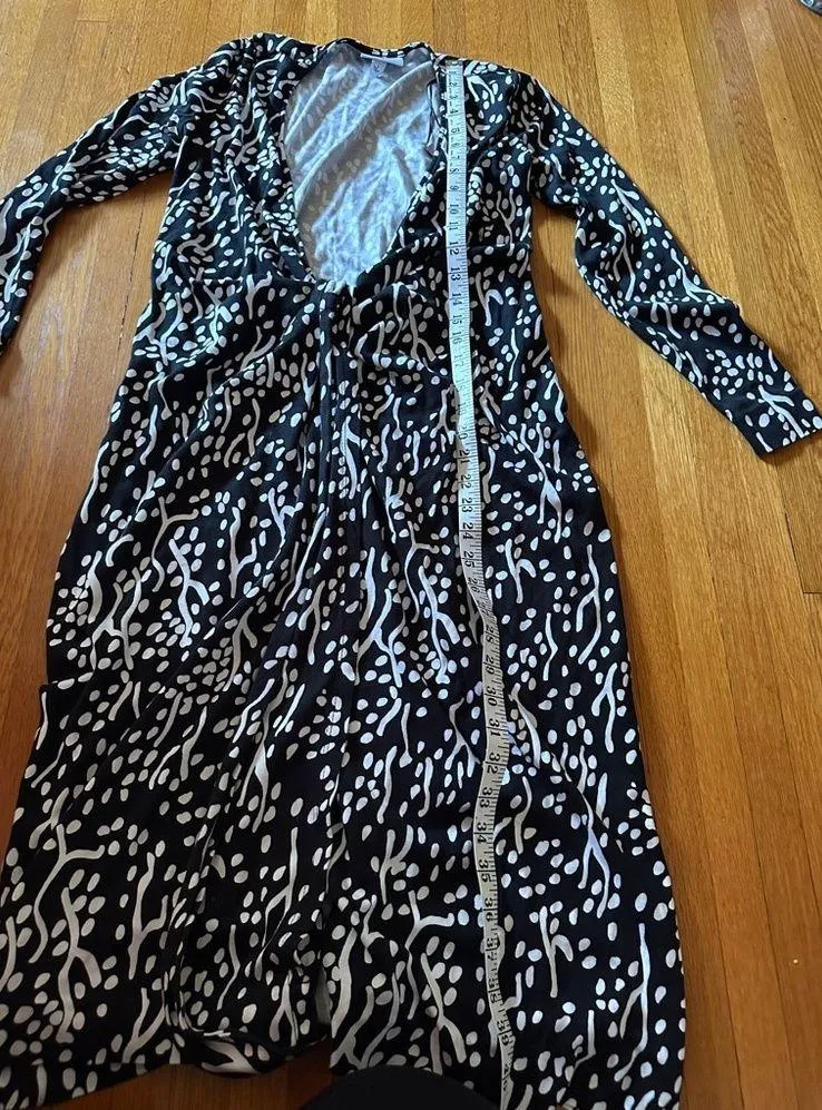 Diane Von Furstenberg for Target Long-Sleeve Midi Sea Spots Wrap Dress, S, NWOT - Image 2